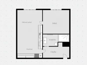 Pronájem bytu 2+kk, Loučovice, 44 m2