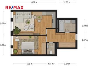 Pronájem bytu 2+kk, Slaný, Kybalova, 56 m2
