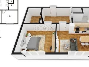 Pronájem bytu 2+kk, Opočno, 40 m2