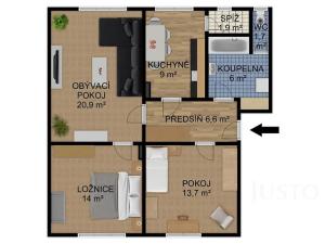 Prodej bytu 3+1, Písek, Za Pazdernou, 74 m2