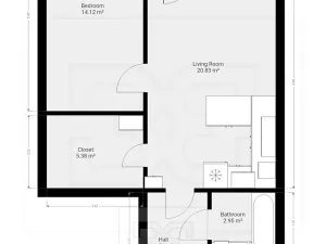 Pronájem bytu 2+kk, Horoměřice, Velvarská, 53 m2