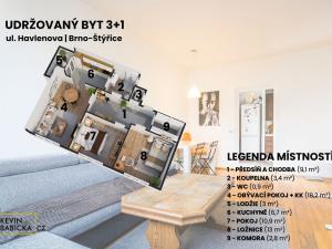 Prodej bytu 3+1, Brno - Štýřice, Havlenova, 68 m2