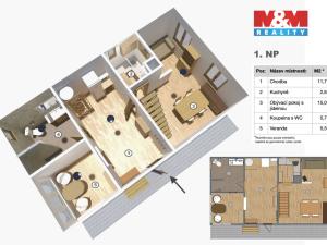 Prodej chaty, Kamenice - Ládví, Lazurová, 56 m2