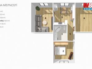 Prodej bytu 3+1, Mašťov, Sídliště, 62 m2