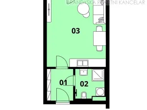 Pronájem bytu 1+kk, Brandýs nad Labem-Stará Boleslav, Všetatská, 32 m2