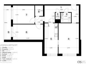 Prodej bytu 3+1, Praha - Horní Počernice, Libáňská, 89 m2