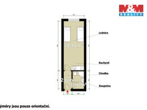 Pronájem bytu 1+1, Plzeň, Nepomucká, 23 m2