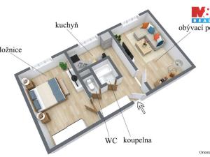 Prodej bytu 2+1, Chomutov, Vrchlického, 55 m2
