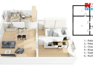 Prodej bytu 2+1, České Budějovice, Čéčova, 58 m2
