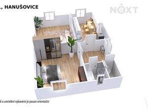 Pronájem bytu 2+1, Hanušovice, Hlavní, 69 m2
