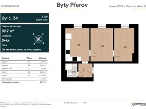 Prodej bytu 3+kk, Přerov, Husova, 40 m2