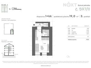 Prodej bytu 1+kk, Praha - Vysočany, Kolmá, 19 m2