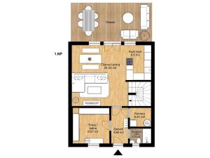 Pronájem rodinného domu, Měšice, Žitná, 101 m2