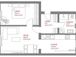 Pronájem bytu 2+1, Strakonice - Strakonice II, Dukelská, 58 m2