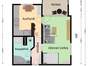 Pronájem bytu 1+1, Jindřichův Hradec, sídliště Vajgar, 53 m2