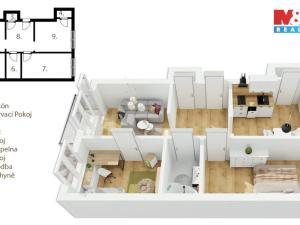 Prodej bytu 3+1, Praha - Vršovice, Čeljabinská, 77 m2