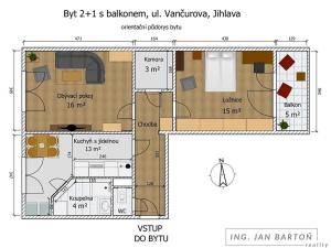 Pronájem bytu 2+1, Jihlava, Vančurova, 58 m2