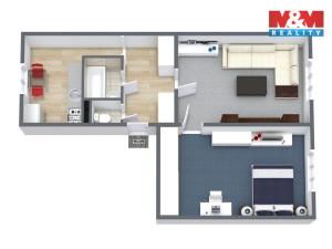 Prodej bytu 2+1, Rotava, Sídliště, 56 m2