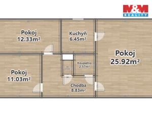 Prodej bytu 3+1, Rakovník - Rakovník II, V Lukách, 68 m2