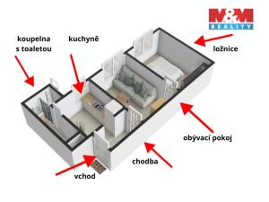Prodej bytu 2+1, Havlíčkův Brod, Nádražní, 30 m2