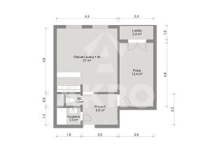 Prodej bytu 2+kk, Praha - Černý Most, Generála Janouška, 45 m2