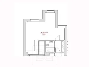 Pronájem bytu 1+kk, Praha - Holešovice, Vinařská, 40 m2