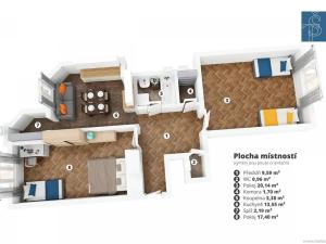 Prodej bytu 2+1, Praha - Nové Město, Na slupi, 69 m2