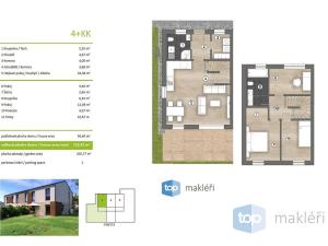 Prodej bytu 4+kk, Horoušany, Gabčíkova, 97 m2