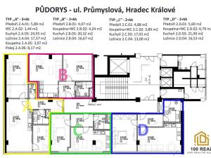 Pronájem bytu 2+kk, Hradec Králové, Průmyslová, 39 m2