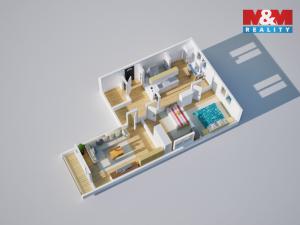 Prodej bytu 3+1, Ústí nad Labem - Krásné Březno, Družstevní, 65 m2