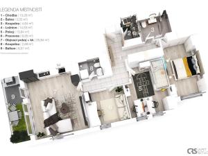 Prodej bytu 4+kk, Praha - Modřany, Mezi vodami, 114 m2