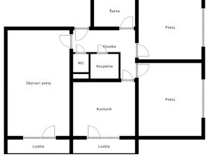 Prodej bytu 3+1, Uherské Hradiště, Stará Tenice, 70 m2