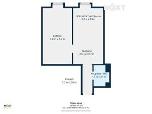 Pronájem bytu 2+kk, Vrchlabí, Vančurova, 42 m2