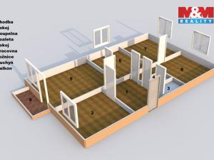 Pronájem bytu 4+1, Radvanice, 72 m2