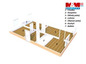 Pronájem bytu 3+1, Radvanice, 78 m2