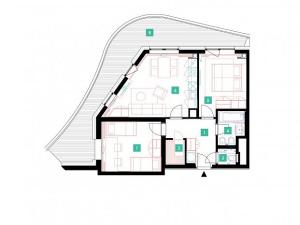Pronájem bytu 3+kk, Praha - Stodůlky, Mukařovského, 69 m2