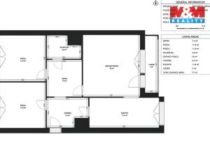 Prodej bytu 3+1, Ústí nad Labem - Krásné Březno, Keplerova, 73 m2