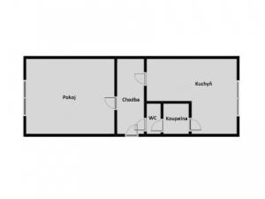 Pronájem bytu 1+1, Chomutov, Jirkovská, 35 m2