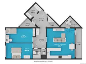 Prodej bytu 3+kk, Praha - Stodůlky, Nušlova, 108 m2