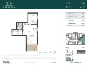 Prodej bytu 2+kk, Praha - Kbely, Hůlkova, 58 m2
