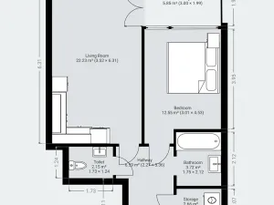 Pronájem bytu 2+kk, Praha - Radlice, U Komína, 54 m2