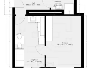Pronájem bytu 2+kk, Praha - Strašnice, Za poštou, 39 m2
