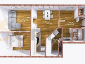 Prodej bytu 2+1, Praha - Libeň, Na Rokytce, 52 m2