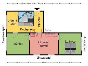Pronájem bytu 3+1, Jindřichův Hradec, sídliště Vajgar, 61 m2