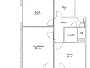 Pronájem bytu 2+1, Brno, Foerstrova, 55 m2