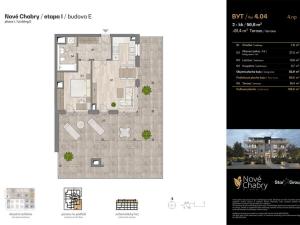 Prodej bytu 2+kk, Praha - Dolní Chabry, Do rybníčků, 56 m2