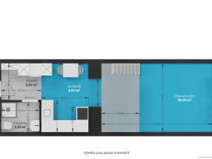 Pronájem bytu 1+kk, Praha - Hradčany, Keplerova, 39 m2