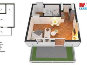 Pronájem bytu 1+kk, Velký Osek, U hřiště, 38 m2