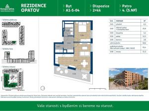 Pronájem bytu 2+kk, Praha - Chodov, Líbalova, 55 m2