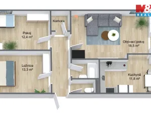 Prodej bytu 3+1, Praha - Černý Most, Trytova, 68 m2